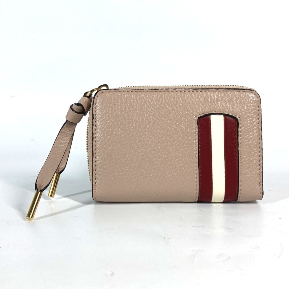 BALLY MORRIN Wallet, Coin Purse, Round, Leather, Men's, Pink Beige, G-240725-20